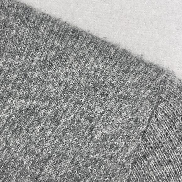 THEORY Sweater Womens Petite Cashmere V-Neck Ribbed Jumper Pullover Gray - Picture 9 of 12